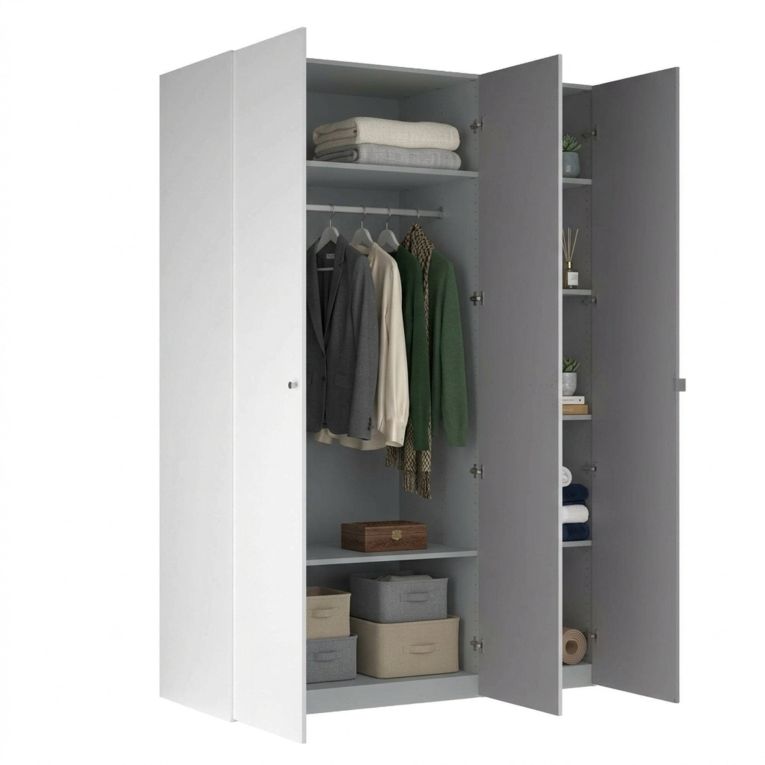 Guardaroba 3 ante- bianco salvaspazio 150x218h cm - Arce