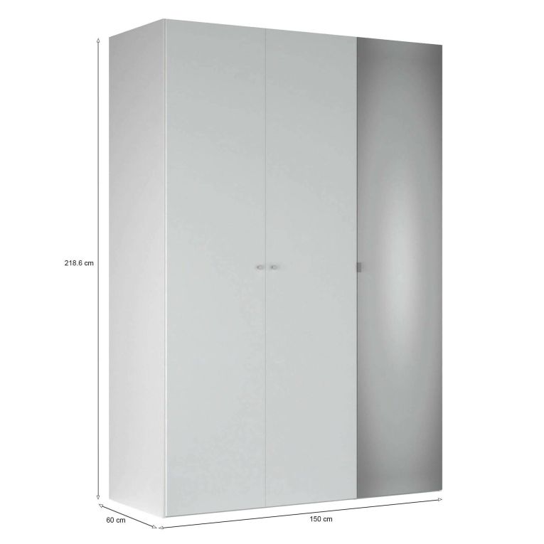 Guardaroba 3 ante- bianco salvaspazio 150x218h cm - Arce