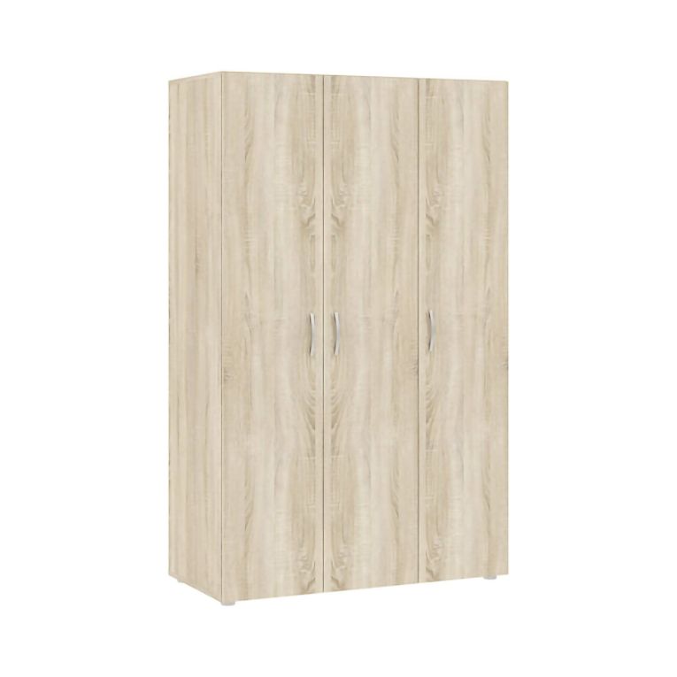 Guardaroba 3 ante Dublino, Mobile camera da letto, Cabina armadio portabiti, Armadio appendiabiti, 111x52 h179 cm, Rovere