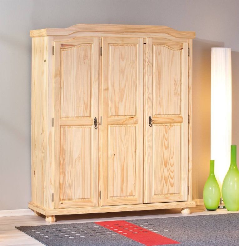 Guardaroba 3 ante- Marrone Rovere Appendiabiti 4 Ripiani 150x180h cm, 3 Ante - Calosso