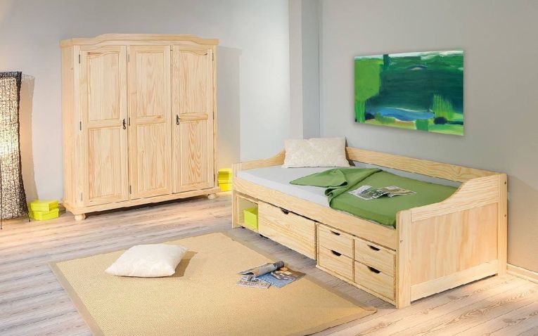 Guardaroba 3 ante- Marrone Rovere Appendiabiti 4 Ripiani 150x180h cm, 3 Ante - Calosso