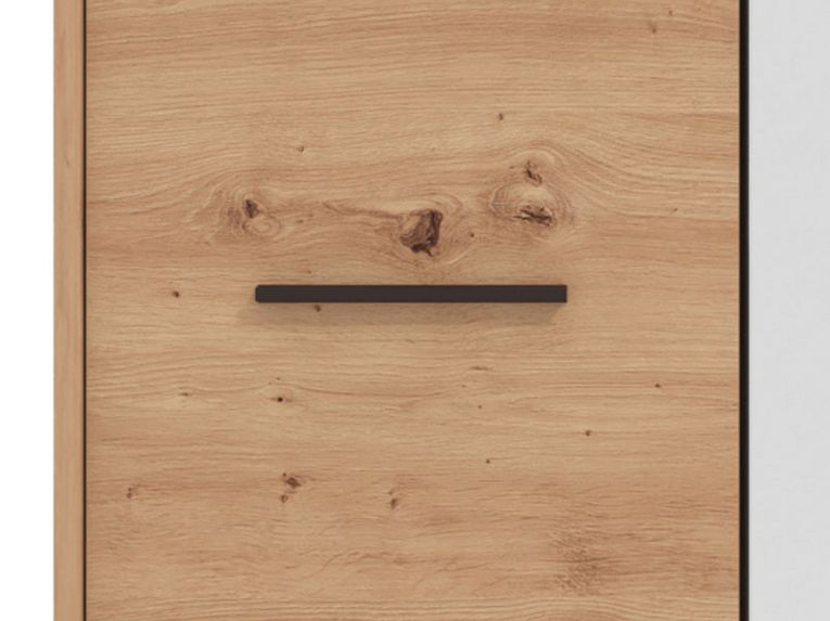 Guardaroba 3 Ante Marrone Rovere Nodi Nero Appendiabiti un Cassetto 119x53 cm, 5 Ripiani - Lavagnoo