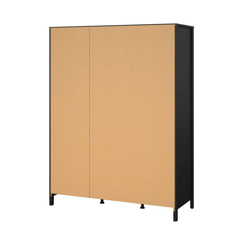 Guardaroba 3 ante nero 150x199h cm - Conti