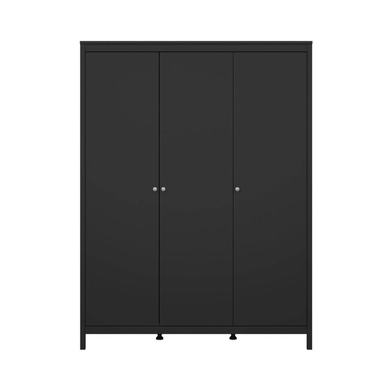 Guardaroba 3 ante nero 150x199h cm - Conti