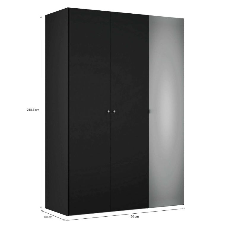 Guardaroba 3 ante- nero salvaspazio 150x218h cm - Arce