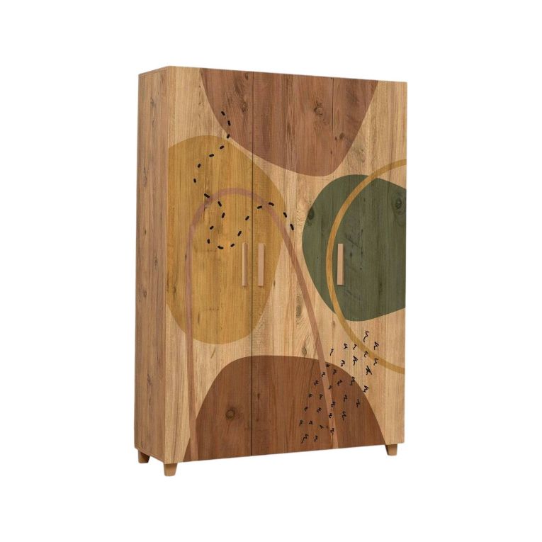 Guardaroba 3 ante quercia 120x189h cm - Nella