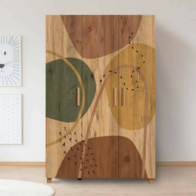 Guardaroba 3 ante quercia 120x189h cm - Nella