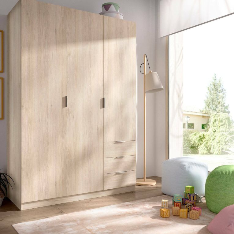 Guardaroba 3 ante rovere 121x184h cm - Astru