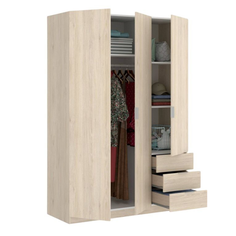 Guardaroba 3 ante rovere 121x184h cm - Astru