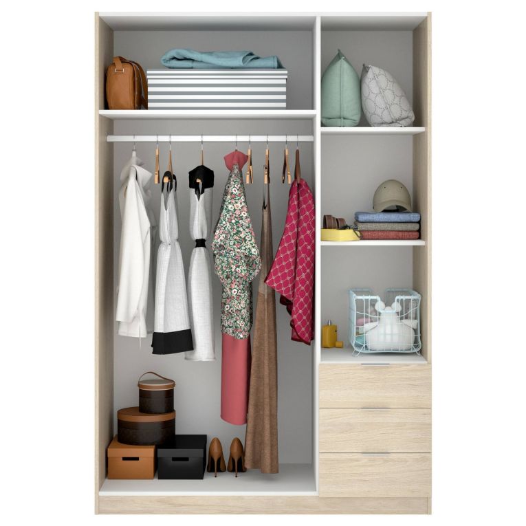 Guardaroba 3 ante rovere 121x184h cm - Astru