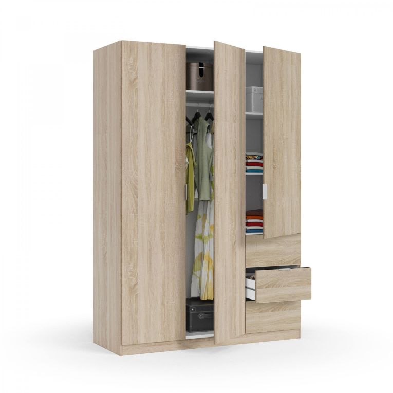 Guardaroba 3 ante rovere 135x200h cm - Ade