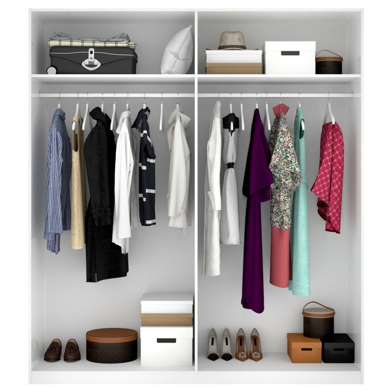 Guardaroba 4 ante bianco lucido 180x204h cm - Iuventas