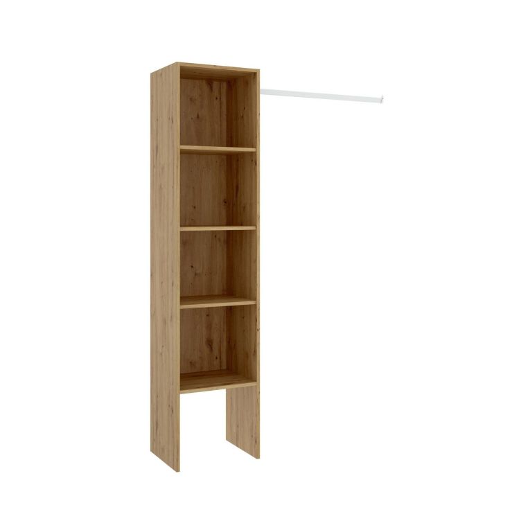 Guardaroba 4 ripiani effetto legno 137x185h cm - Adler