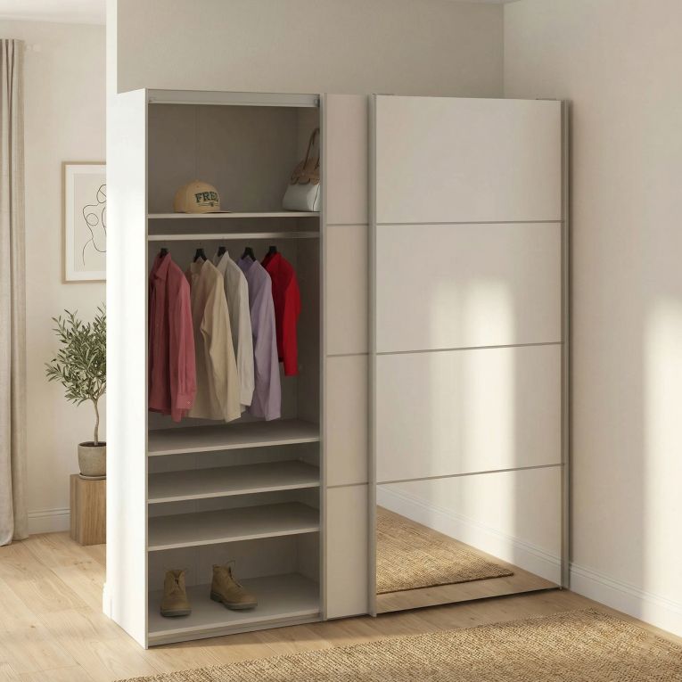 Guardaroba 5 ripiani bianco 182x201h cm - Cerreto