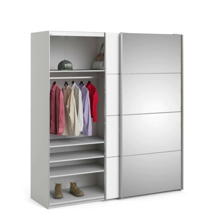 Guardaroba 5 ripiani bianco 182x201h cm - Cerreto