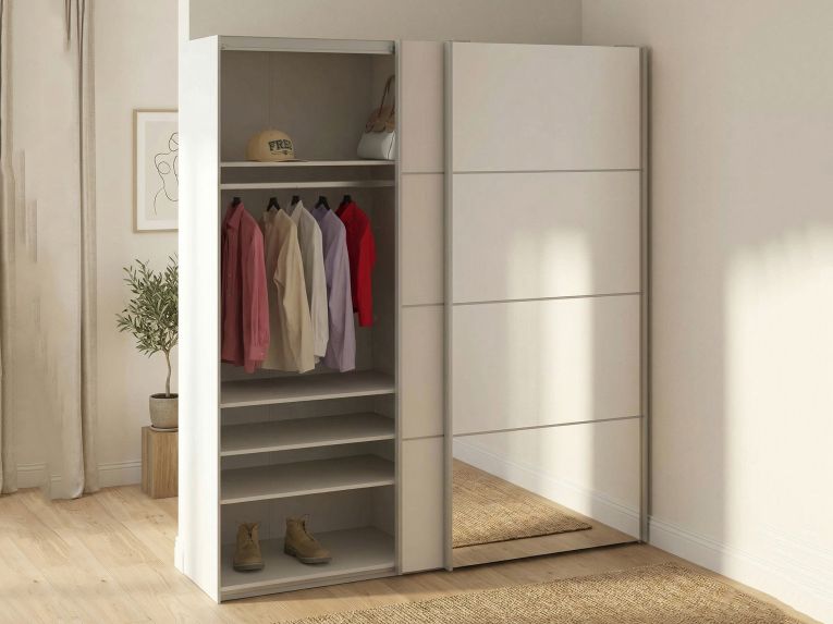 Guardaroba 5 ripiani bianco 182x201h cm - Cerreto