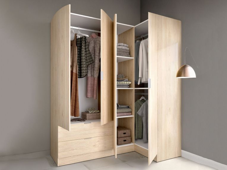 Guardaroba angolare moderno rovere 173x184h cm - Efesto