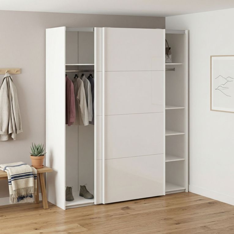 Guardaroba ante scorrevoli bianco lucido 182x220h cm - Badesse