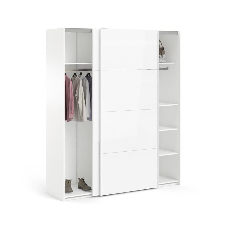 Guardaroba ante scorrevoli bianco lucido 182x220h cm - Badesse