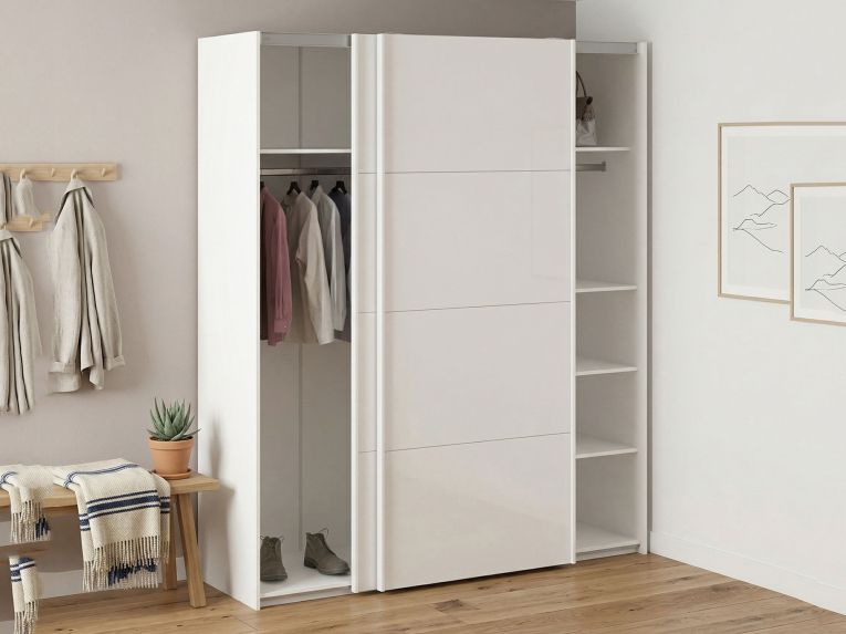 Guardaroba ante scorrevoli bianco lucido 182x220h cm - Badesse