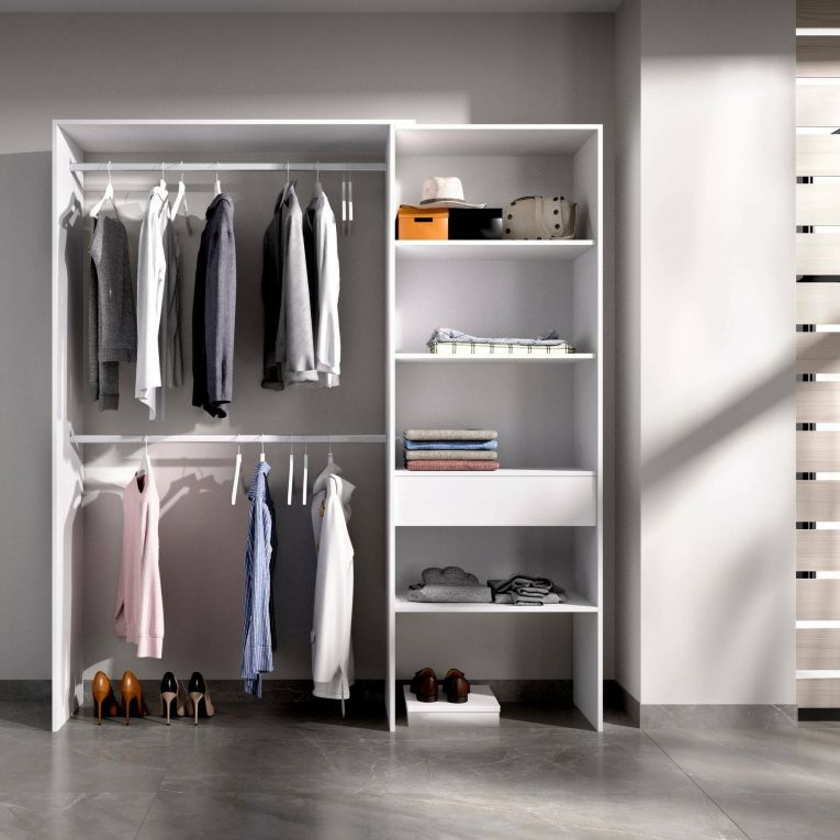 Guardaroba classico bianco 160x187h cm - Fauno