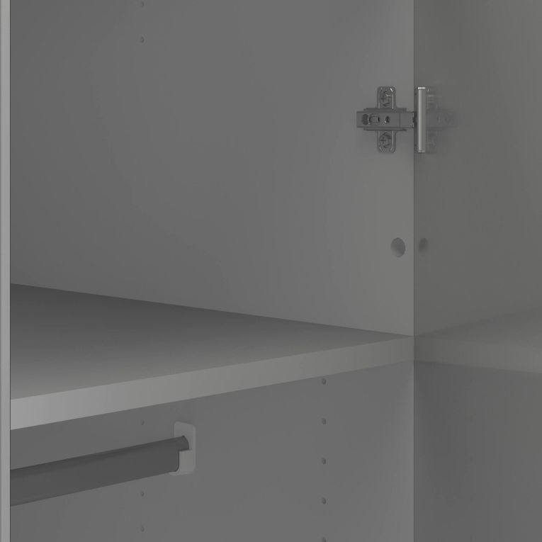 Guardaroba con anta specchio bianco lucido 147x218h cm - Megi