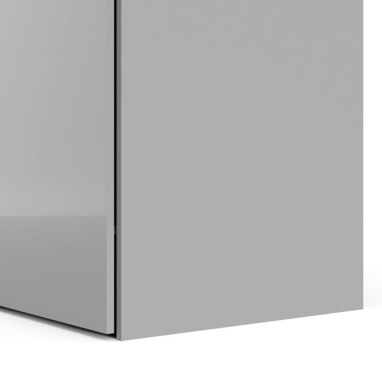Guardaroba con anta specchio bianco lucido 147x218h cm - Megi