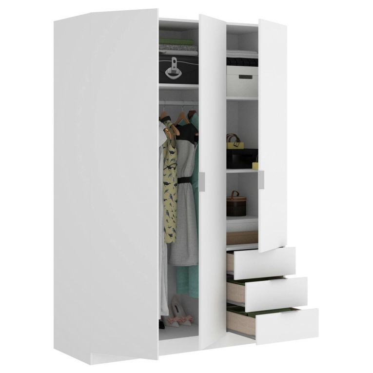 Guardaroba con appendiabiti bianco 121x184h cm - Astru
