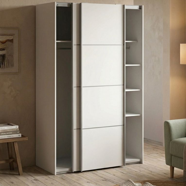 Guardaroba con appendiabiti bianco 122x201h cm - Andriano