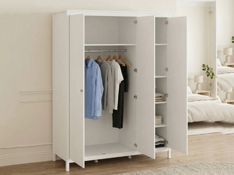 Guardaroba con appendiabiti bianco 150x199h cm - Conti