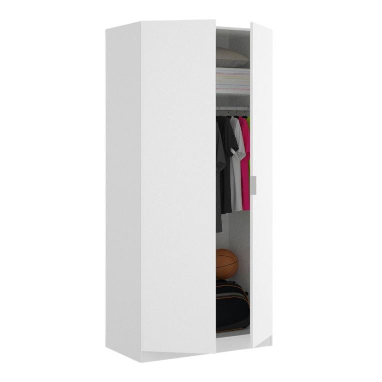Guardaroba con appendiabiti bianco 81x184h cm - Artu