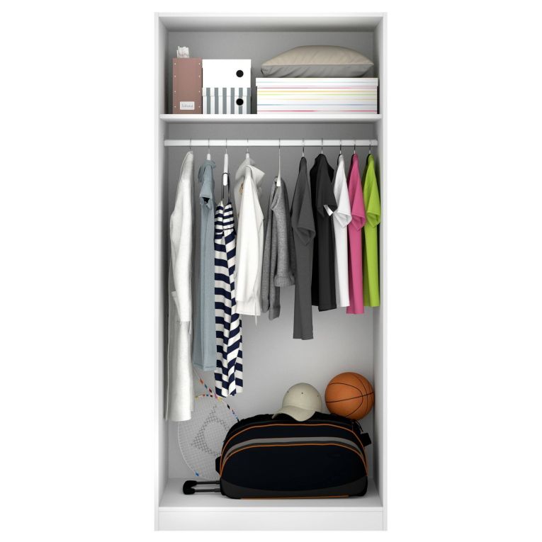 Guardaroba con appendiabiti bianco 81x184h cm - Artu