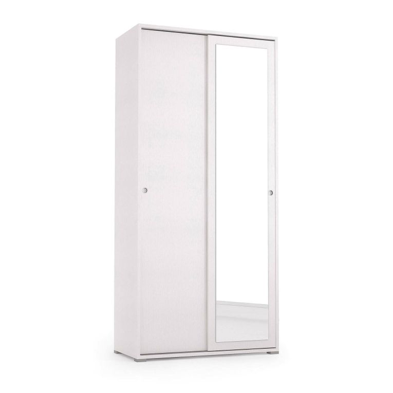 Guardaroba con appendiabiti bianco 90x195h cm - Abduhl