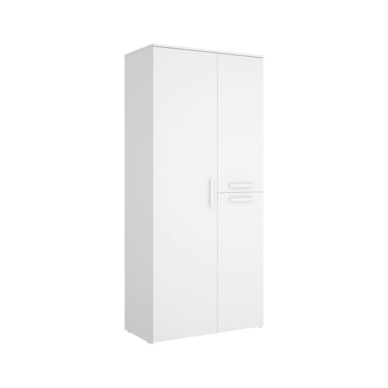 Guardaroba con appendiabiti bianco 90x202h cm - Kompasu