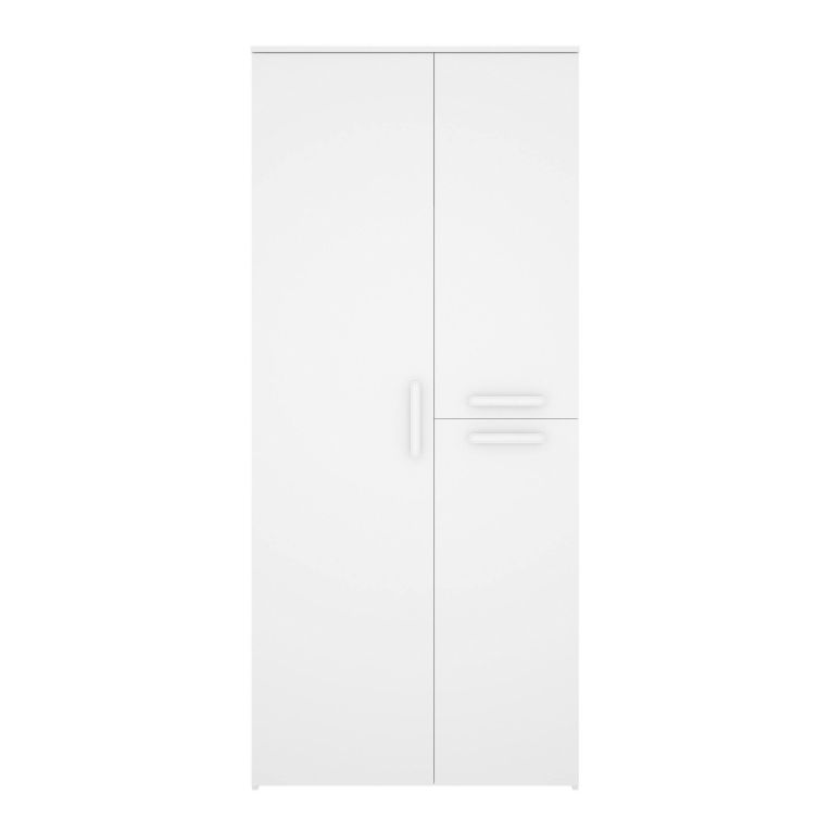 Guardaroba con appendiabiti bianco 90x202h cm - Kompasu