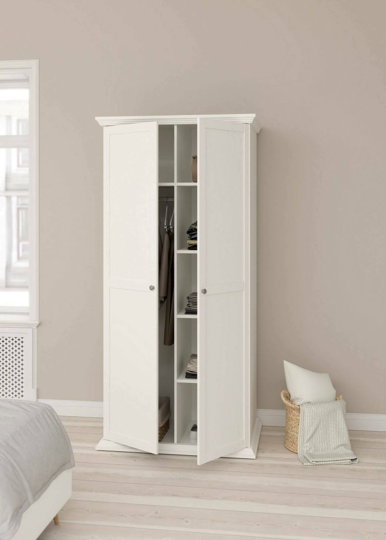 Guardaroba con appendiabiti bianco 95x200h cm - Darby