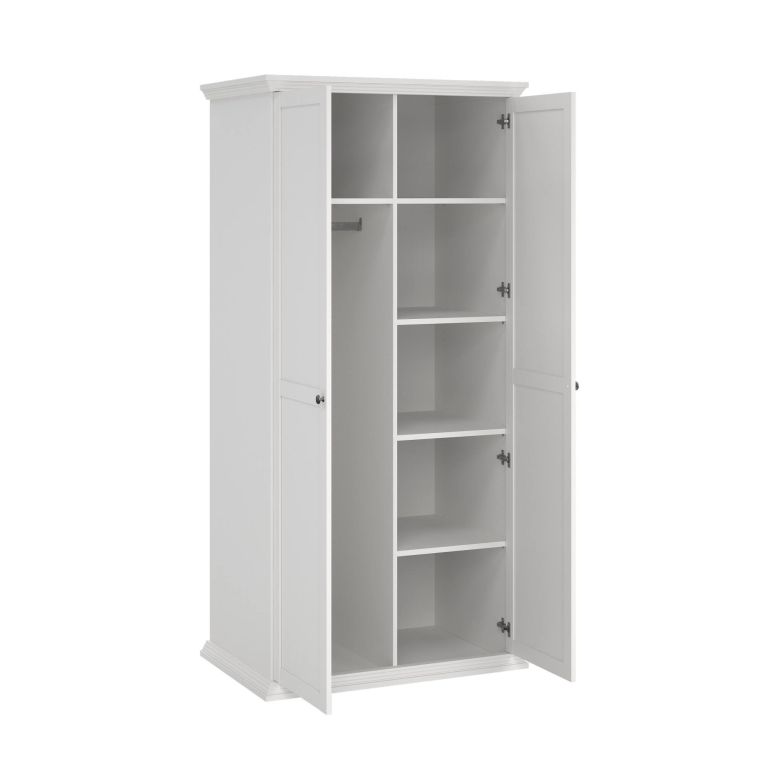 Guardaroba con appendiabiti bianco 95x200h cm - Darby
