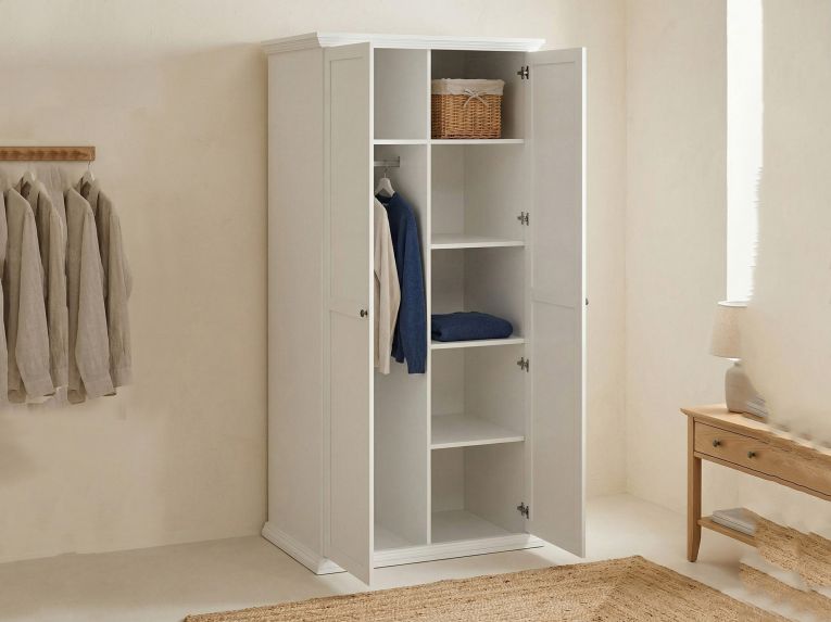 Guardaroba con appendiabiti bianco 95x200h cm - Darby