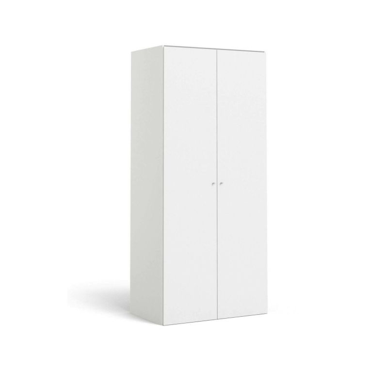 Guardaroba con appendiabiti bianco 98x218h cm - Alagna