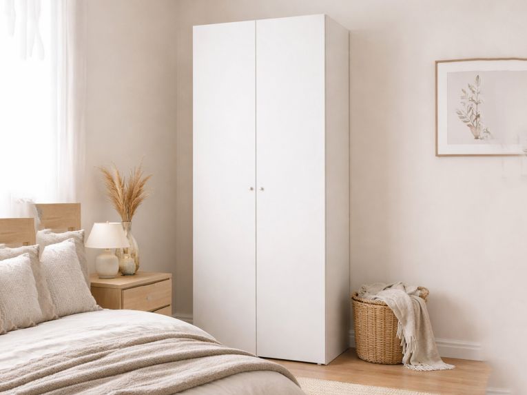 Guardaroba con appendiabiti bianco 98x218h cm - Alagna