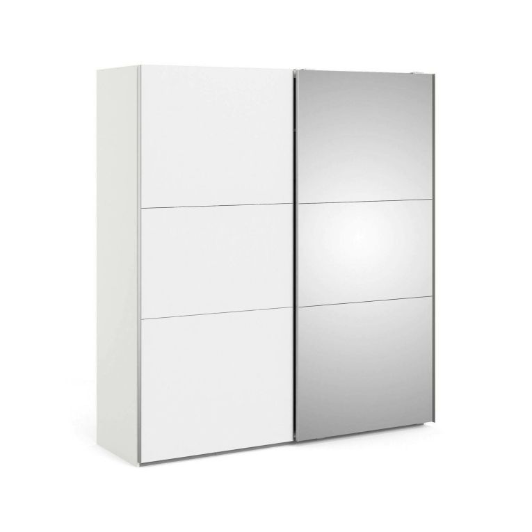 Guardaroba con appendiabiti bianco e grigio 195x220h cm - Andretta