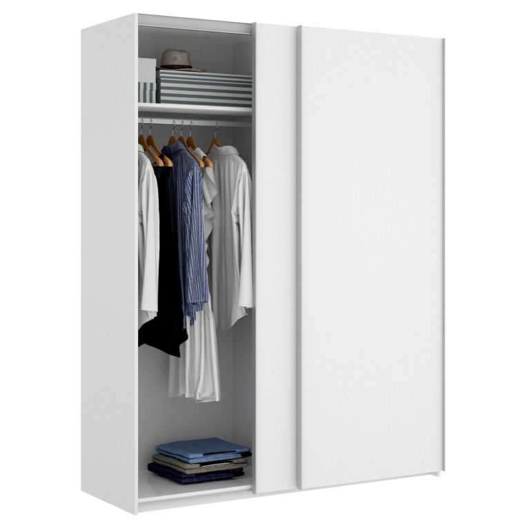 Guardaroba con appendiabiti bianco lucido 150x204h cm - Anda