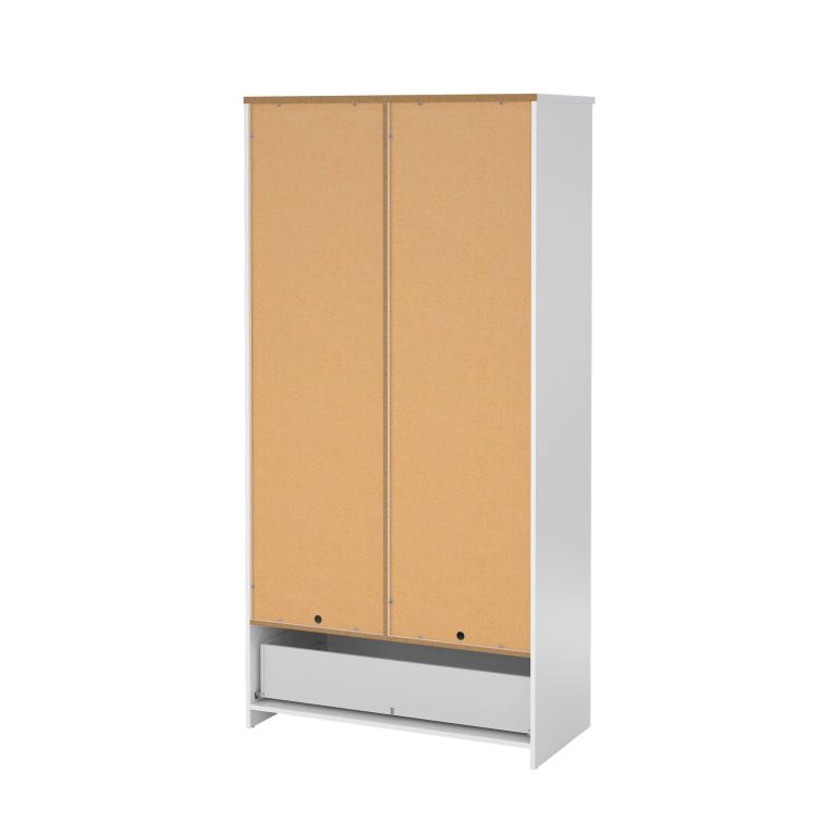 Guardaroba con appendiabiti bianco lucido 98x200h cm - Kab