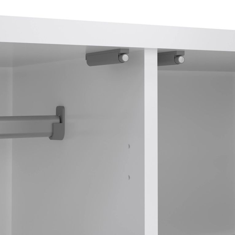 Guardaroba con appendiabiti bianco lucido 98x200h cm - Kab