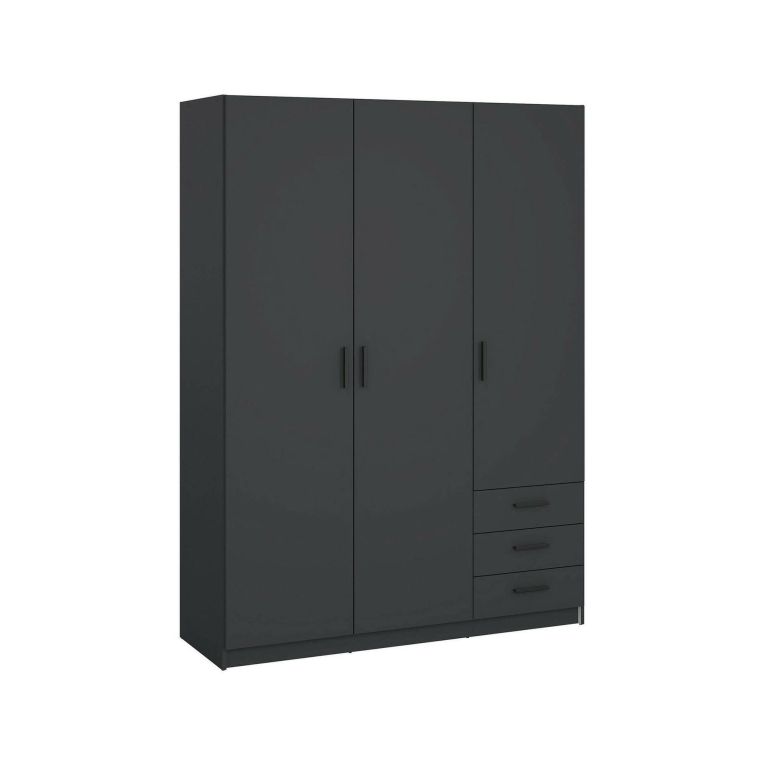 Guardaroba con appendiabiti grigio 147x200h cm - Simeon