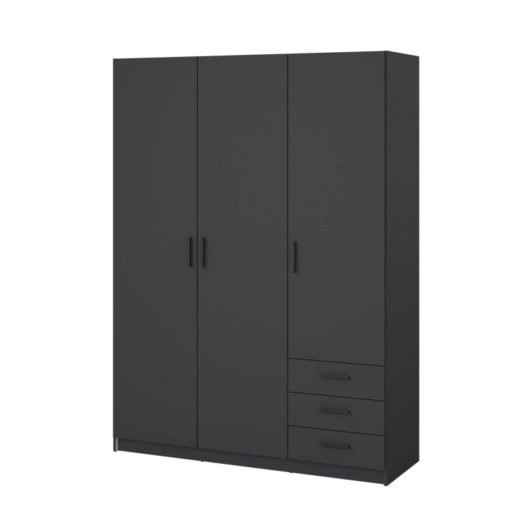 Guardaroba con appendiabiti grigio 147x200h cm - Simeon