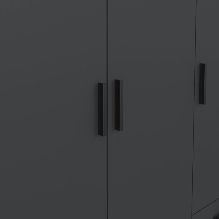 Guardaroba con appendiabiti grigio 147x200h cm - Simeon