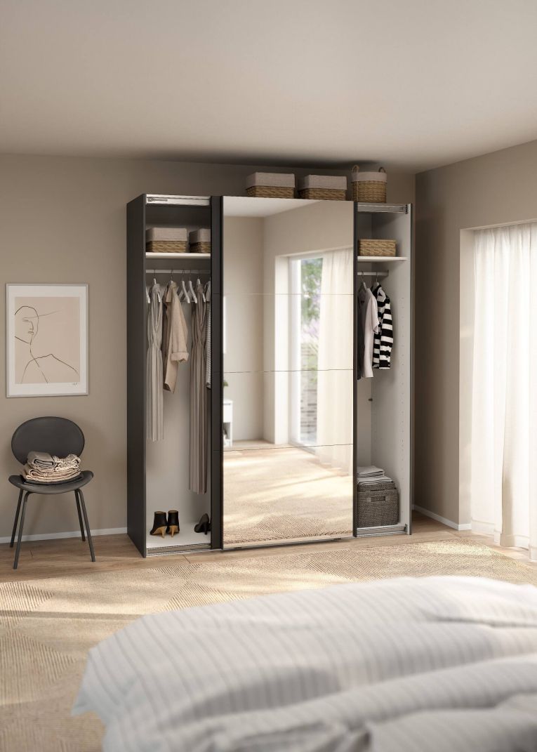 Guardaroba con appendiabiti grigio 178x220h cm - Malakas