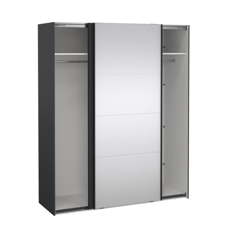 Guardaroba con appendiabiti grigio 178x220h cm - Malakas