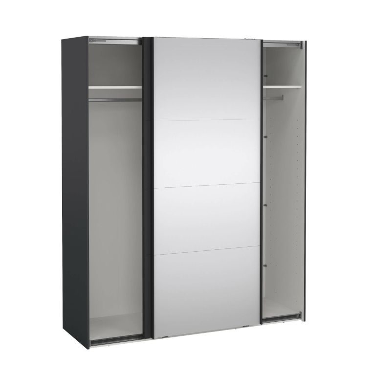 Guardaroba con appendiabiti grigio 178x220h cm - Malakas